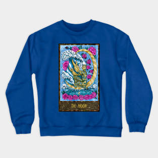 The Moon. Magic Gate Tarot Card Design. Crewneck Sweatshirt